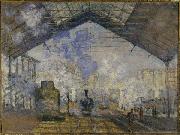 Claude Monet La Gare Saint-Lazare de Claude Monet oil painting reproduction